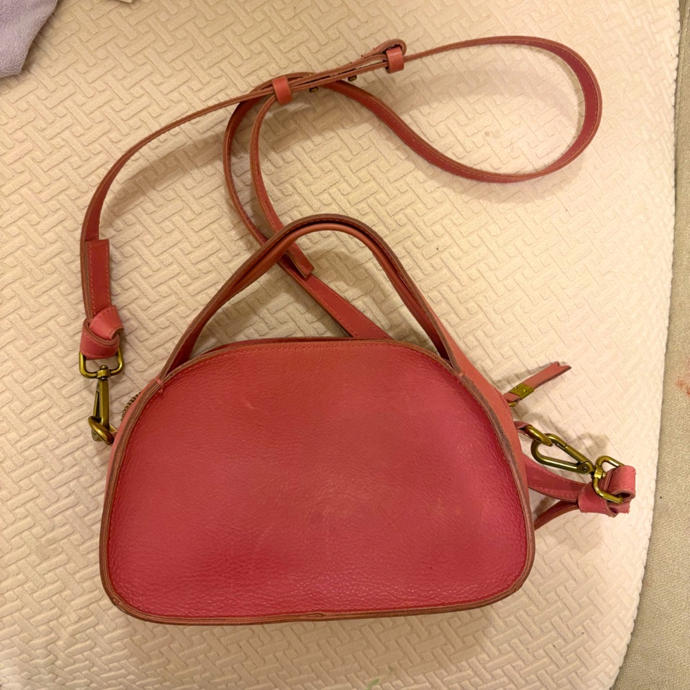 Madewell Sydney Pink Leather Crossbody Bag